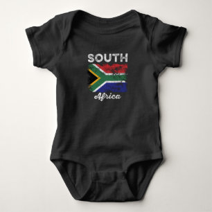 Body Para Bebê Bandeira da África do Sul em desespero