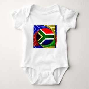Body Para Bebê Bandeira da África do Sul: Motif Dinâmico de Rodov