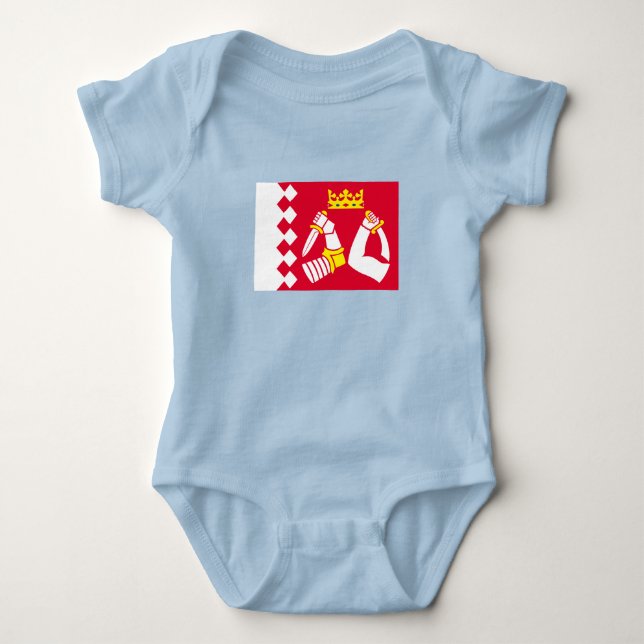 Body Para Bebê Bandeira da Carélia do Norte (Frente)