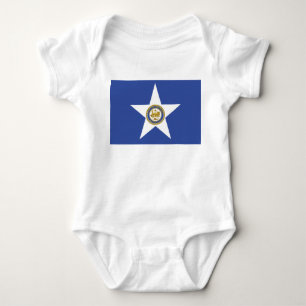 Body Para Bebê Bandeira da cidade de Houston (Texas)