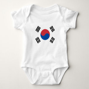 Body Para Bebê Bandeira da Coreia do Sul (ROK)