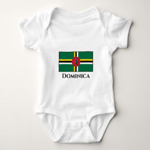 Body Para Bebê Bandeira da Dominica