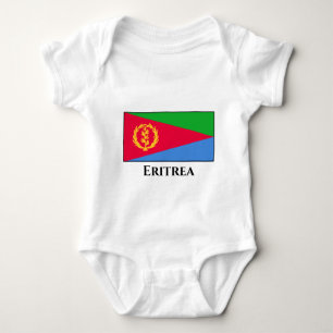 Body Para Bebê Bandeira da Eritreia