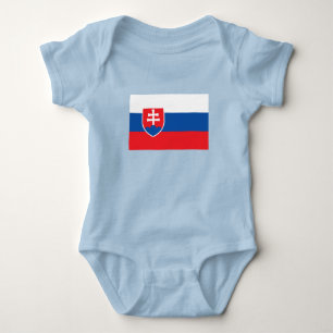 Body Para Bebê Bandeira da Eslováquia