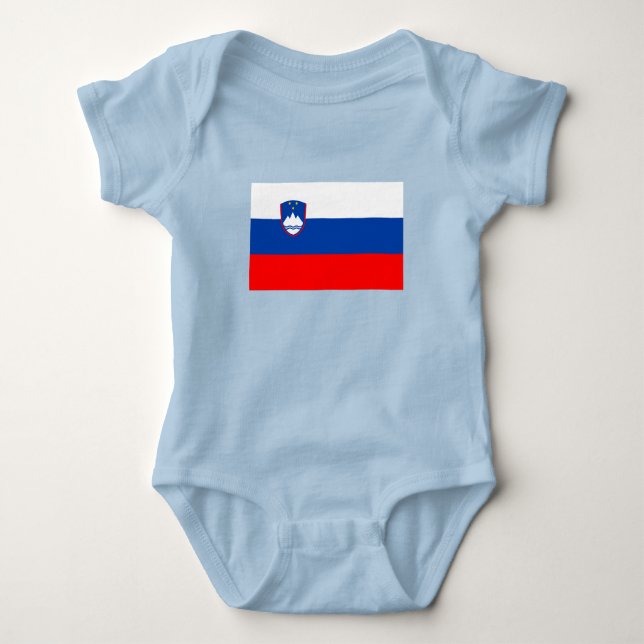 Body Para Bebê Bandeira da Eslovênia (Frente)