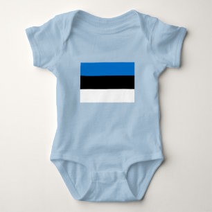 Body Para Bebê Bandeira da Estônia