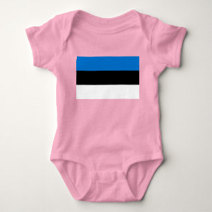 Body Para Bebê Bandeira da Estônia