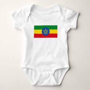 Body Para Bebê Bandeira da Etiópia