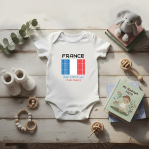 Body Para Bebê Bandeira da França