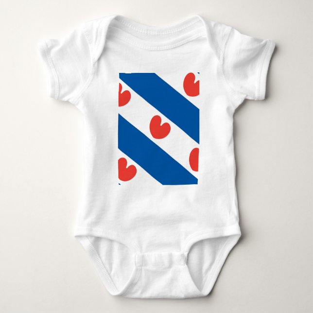 Body Para Bebê Bandeira da Frísia (Frente)