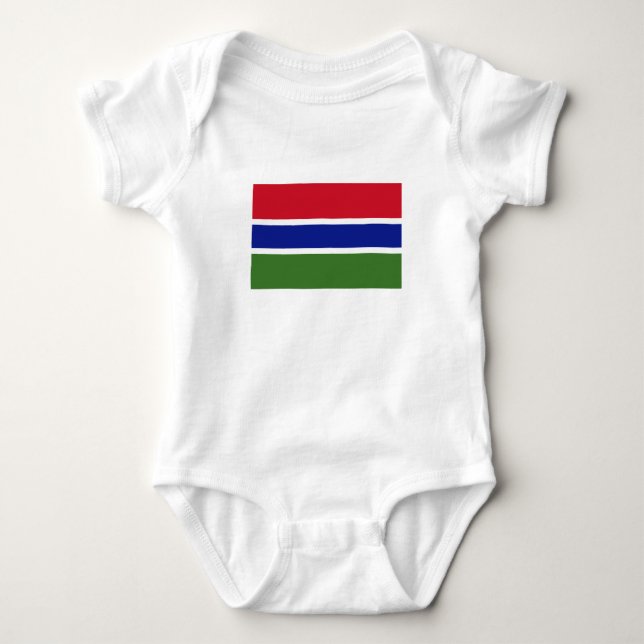 Body Para Bebê Bandeira da Gâmbia (Frente)