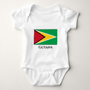 Body Para Bebê Bandeira da Guiana (Guiana)