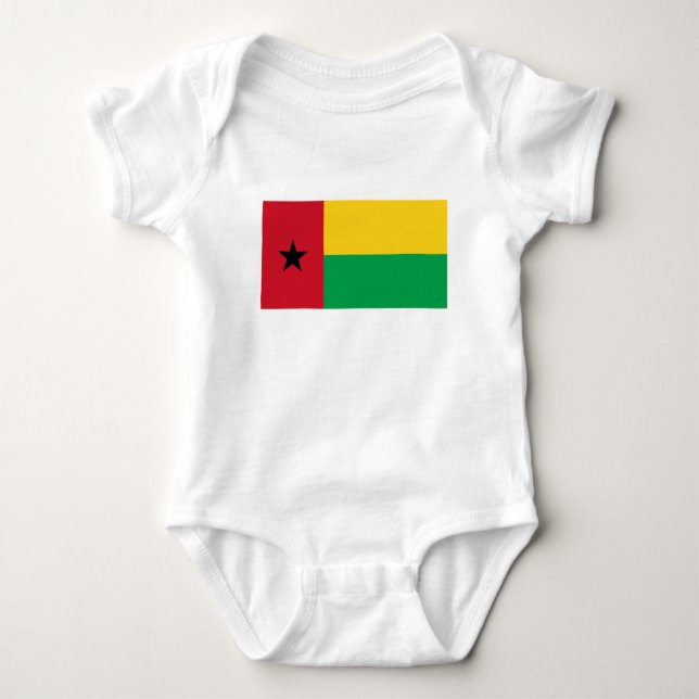 Body Para Bebê Bandeira da Guiné-Bissau (Frente)