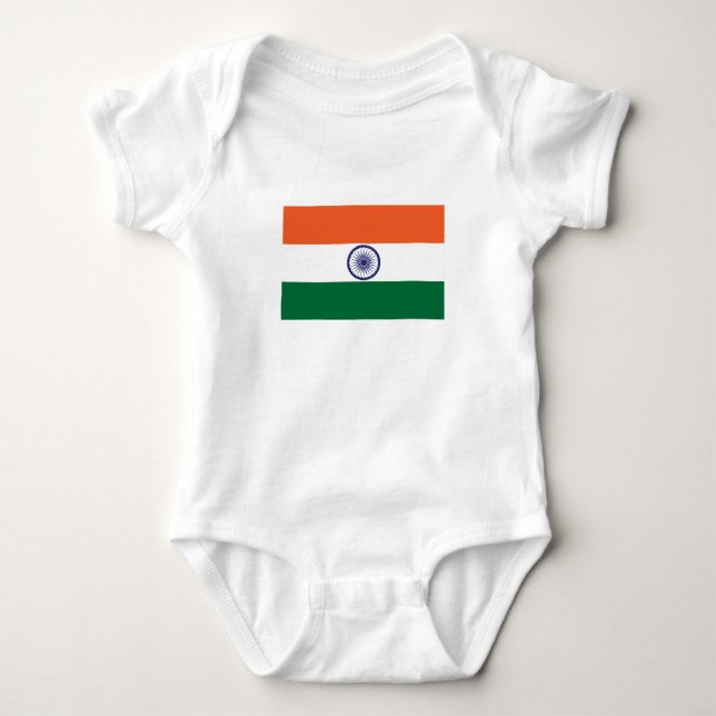 Body Para Bebê Bandeira da Índia (Frente)