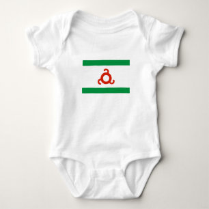 Body Para Bebê Bandeira da Ingushetia