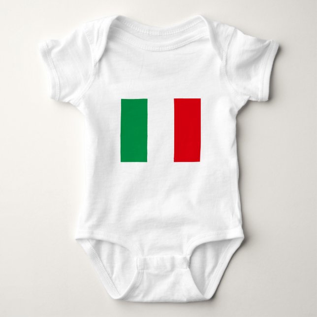 Body Para Bebê Bandeira da Itália (Frente)