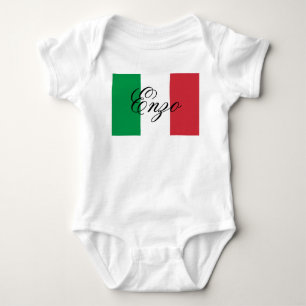 Body Para Bebê Bandeira da Itália Orgulho Italiano País Europa