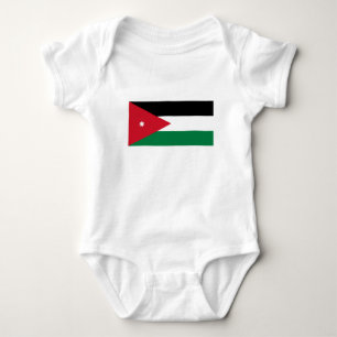Body Para Bebê Bandeira da Jordânia