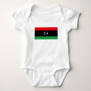 Body Para Bebê Bandeira da Líbia
