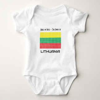 Body Para Bebê Bandeira da Lituânia