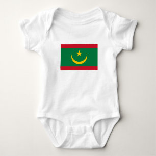 Body Para Bebê Bandeira da Mauritânia