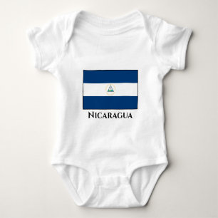 Body Para Bebê Bandeira da Nicarágua
