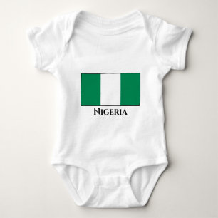 Body Para Bebê Bandeira da Nigéria (nigeriana)