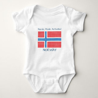 Body Para Bebê Bandeira da Noruega