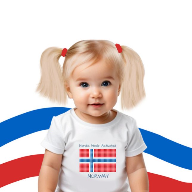 Body Para Bebê Bandeira da Noruega (Criador carregado)