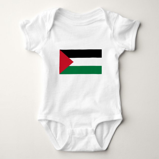 Body Para Bebê Bandeira da Palestina (Frente)
