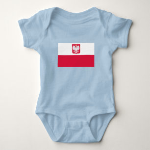 Body Para Bebê Bandeira da Polônia