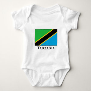Body Para Bebê Bandeira da Tanzânia