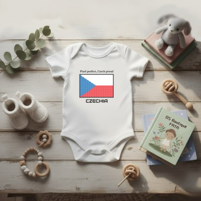 Body Para Bebê Bandeira da Tchechia (Criador carregado)