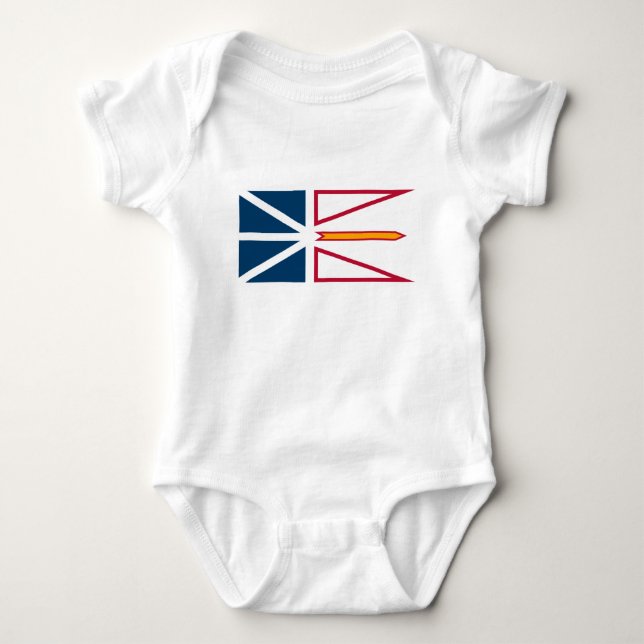 Body Para Bebê Bandeira da Terra Nova e Labrador (Canadá) (Frente)