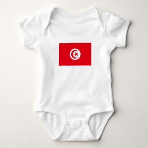 Body Para Bebê Bandeira da Tunísia