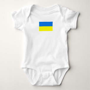 Body Para Bebê Bandeira da Ucrânia