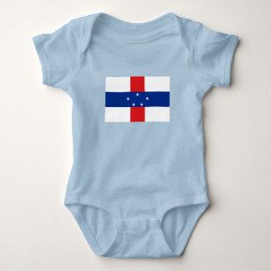 Body Para Bebê Bandeira das Antilhas Neerlandesas