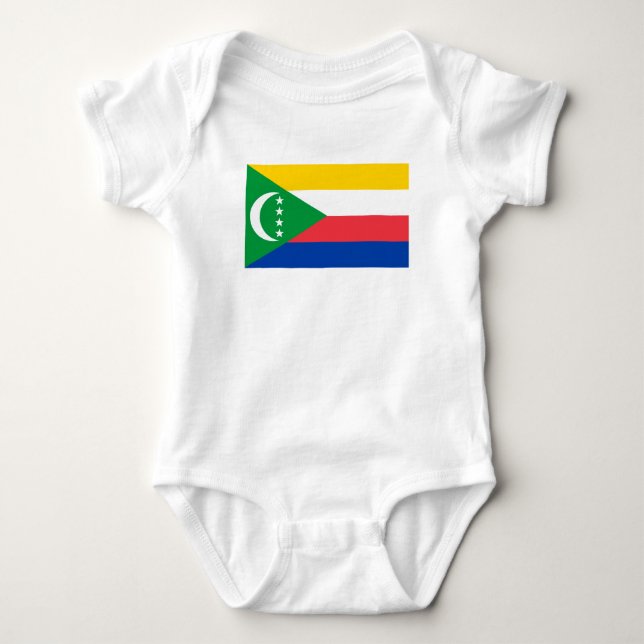 Body Para Bebê Bandeira das Comores (Frente)