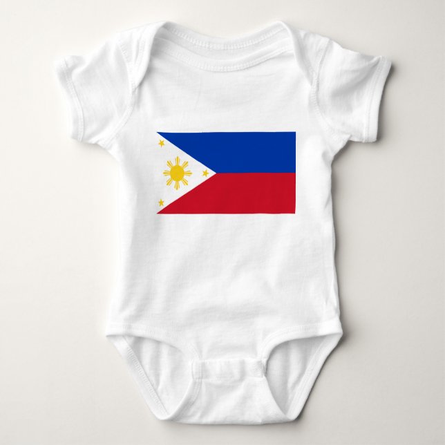 Body Para Bebê Bandeira das Filipinas (Frente)