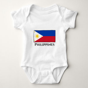 Body Para Bebê Bandeira das Filipinas