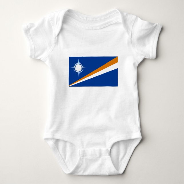 Body Para Bebê Bandeira das Ilhas Marshall (Frente)