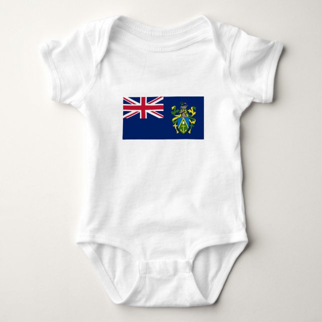 Body Para Bebê Bandeira das Ilhas Pitcairn (Frente)