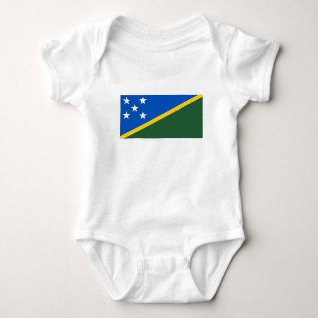 Body Para Bebê Bandeira das Ilhas Salomão (Frente)