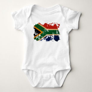 Body Para Bebê Bandeira de África do Sul
