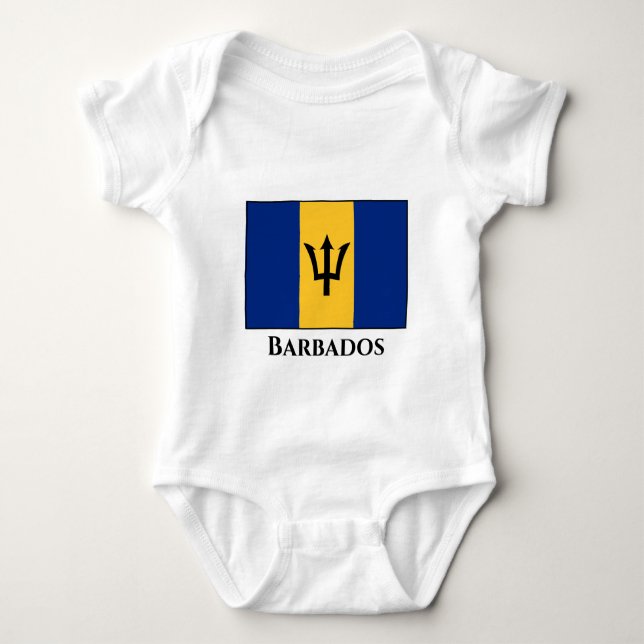 Body Para Bebê Bandeira de Barbados (Frente)