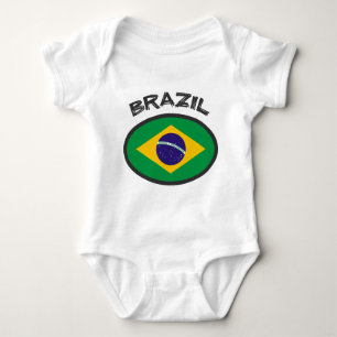 Body Para Bebê Bandeira de Brasil - refrigere o design!