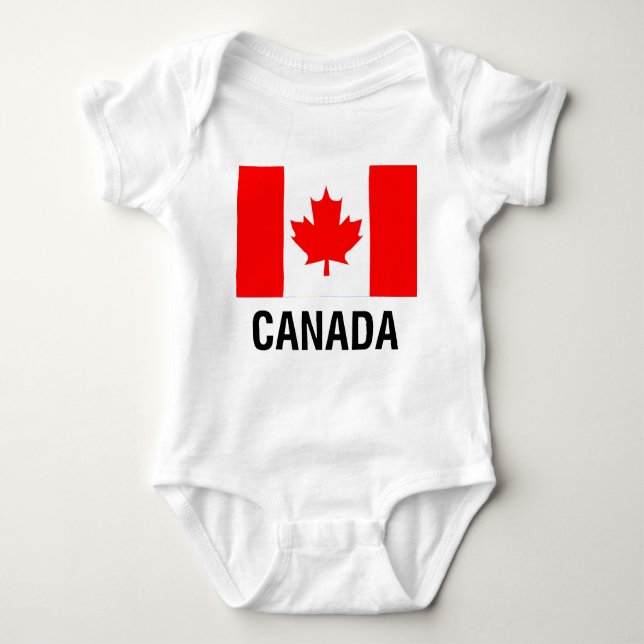 Body Para Bebê BANDEIRA de CANADÁ (Frente)