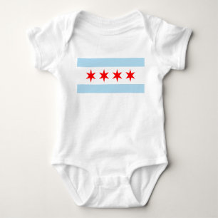 Body Para Bebê Bandeira de Chicago