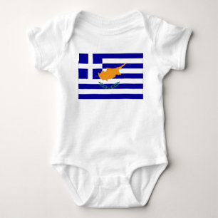 Body Para Bebê Bandeira de Chipre do grego