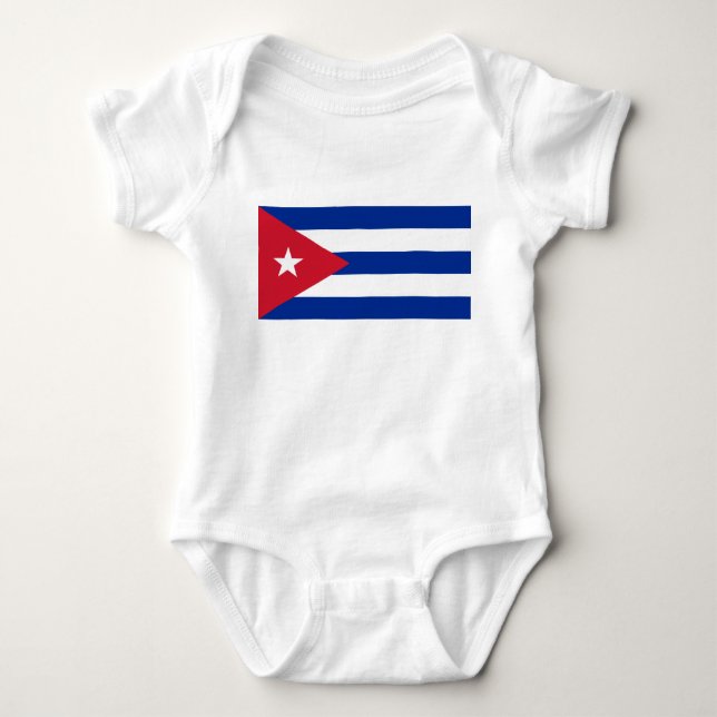 Body Para Bebê Bandeira de Cuba (Frente)